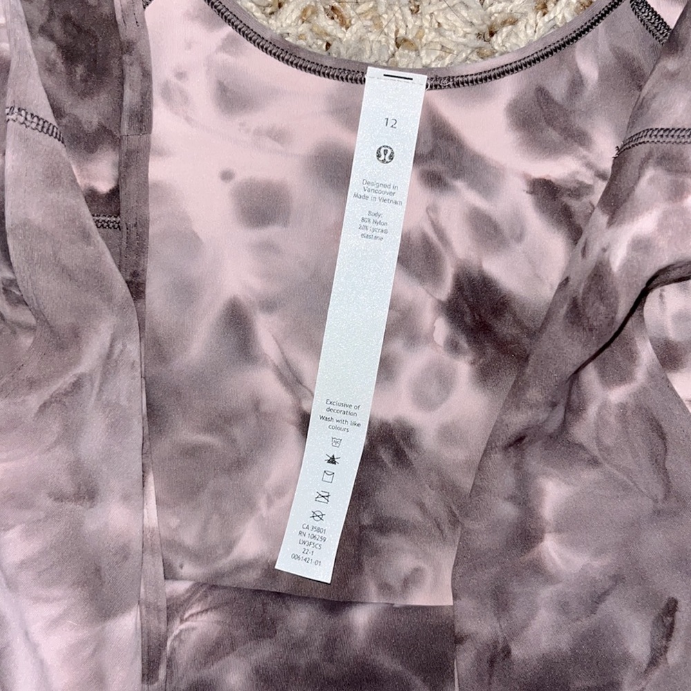 Lululemon Align T-Shirt NWT Size 12 (Large). Diamond Dye Mink Bery Lunar Rock - Picture 6 of 8